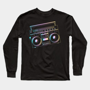 Boombox Ghetto Blaster Long Sleeve T-Shirt